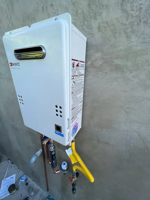 Tankless water heater installation for Shirley Grove homes